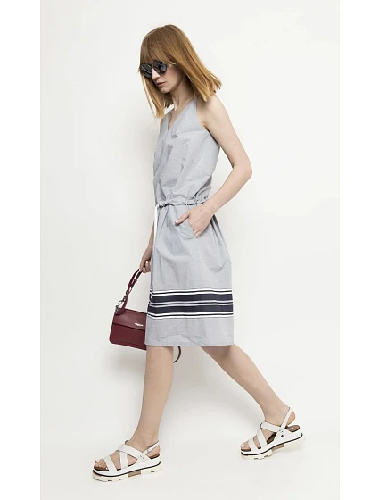 Dámské šaty model 18347051 šedé Deni Cler Milano - Gemini