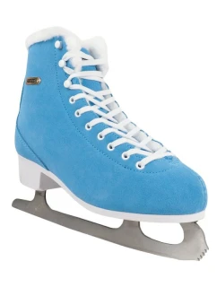 Modrobílé krasobrusle Roces Suede Eco-Fur 450702 004