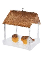 PTAČÍ BUDKA VEDL DEKORACE 185X165X230MM HNĚDÝ BALDACHÝN