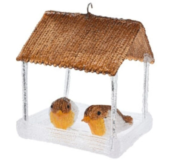 PTAČÍ BUDKA VEDL DEKORACE 185X165X230MM HNĚDÝ BALDACHÝN