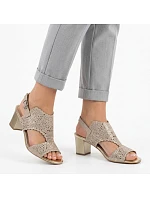 Dámské ažurové béžové sandály M.Daszynski model 22081605 - M. Daszyński