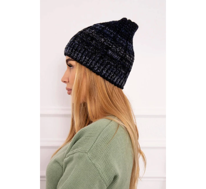 Fleecová čepice Melisa K241 černá+modrá Fleecová čepice Melisa K241 černá+modrá