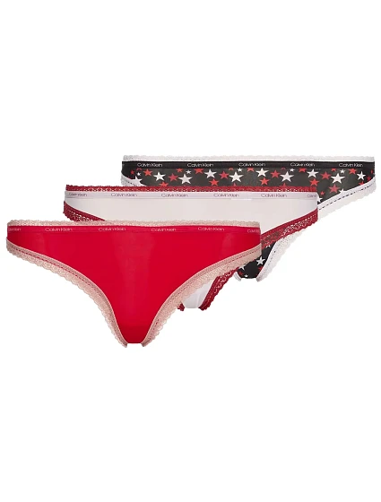 Dámské kalhotky Bottoms Up Refresh 3Pack QD3804E-W4Z - Calvin Klein