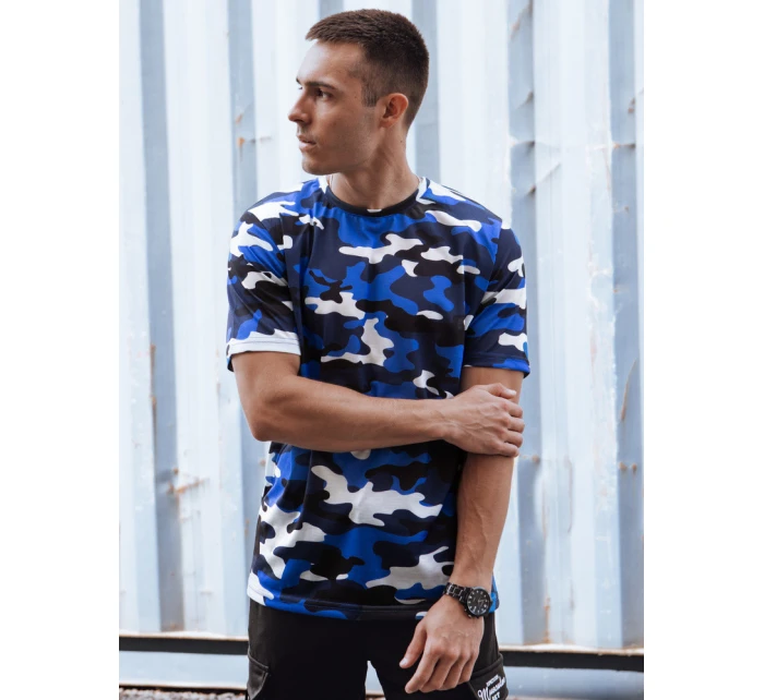 Pánské modré moro tričko Dstreet RX5596 Pánské modré moro tričko Dstreet RX5596