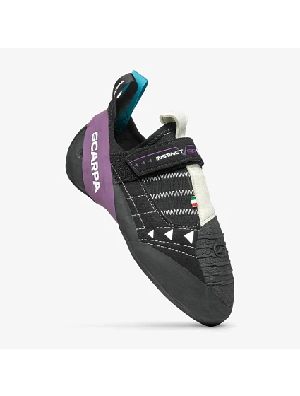 Lezecké boty Scarpa Instinct VSR LV – černá/fialová/mléčná Lezecké boty Scarpa Instinct VSR LV – černá/fialová/mléčná