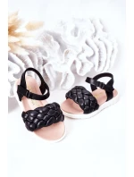 Dětské Pletené Sandály Černé model 21555204 - Boto Dětské Pletené Sandály Černé model 21555204 - Boto