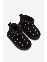 Dětské sněhule s květinami černé Gracina Dětské sněhule s květinami černé Gracina