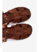 Dámské sandály Ploché Hnědé model 21960883 - Boto Dámské sandály Ploché Hnědé model 21960883 - Boto