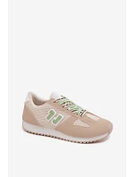 Dámské Tenisky Béžové s Ozdobným Šněrováním model 22039794 - Boto