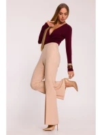 model 21295978 Kalhoty s rozšířenými nohavicemi béžové - Moe