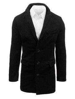Pánský černý kabát CX0380