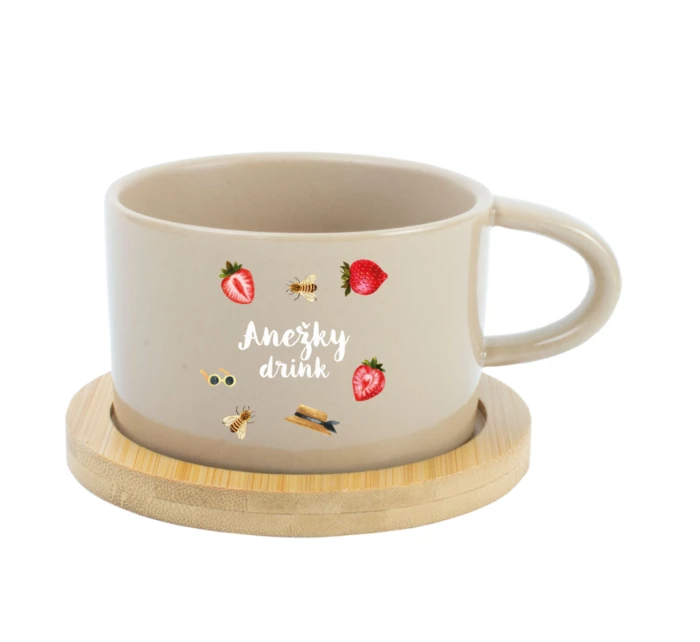 Personalizovaný keramický hrníček Makronka s letním mixem 