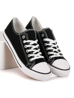 Originální černé dámské tenisky bez podpatku Originální černé dámské tenisky bez podpatku