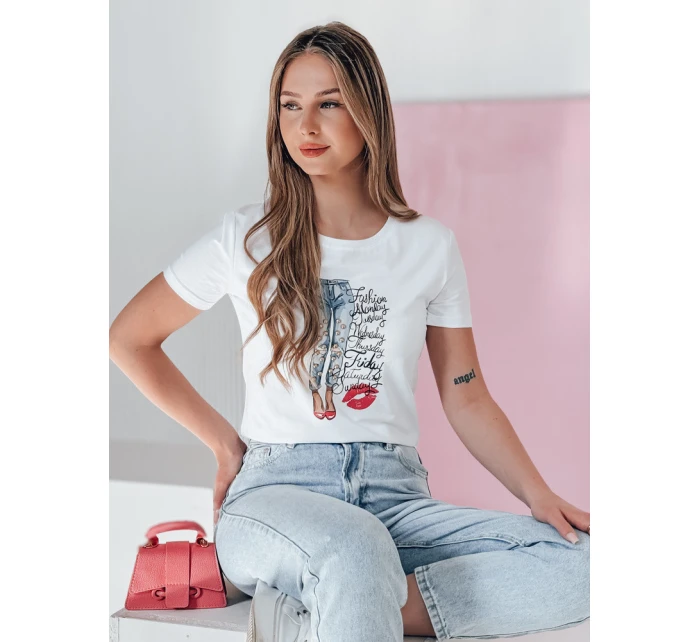 Dámské tričko s potiskem TRENDAY bílé FashionStreet RY2825