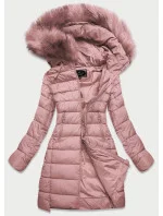 Prošívaná dámská bunda ve barvě s kapucí model 21241958 - Libland Prošívaná dámská bunda ve barvě s kapucí model 21241958 - Libland