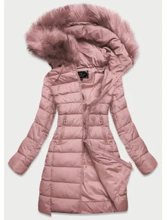 Prošívaná dámská bunda ve barvě s kapucí model 21241958 - Libland