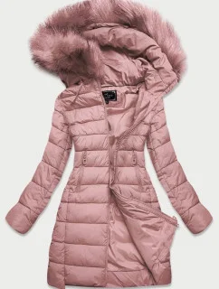 Prošívaná dámská bunda ve barvě s kapucí model 21241958 - Libland