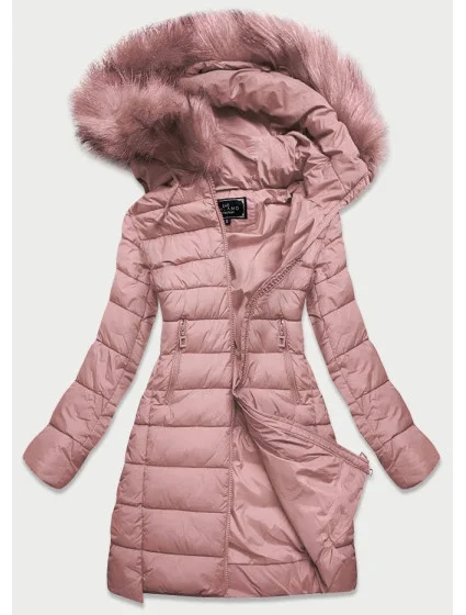 Prošívaná dámská bunda ve barvě s kapucí model 21241958 - Libland Prošívaná dámská bunda ve barvě s kapucí model 21241958 - Libland