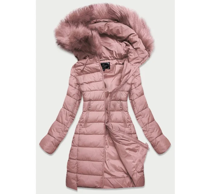 Prošívaná dámská bunda ve barvě s kapucí model 21241958 - Libland Prošívaná dámská bunda ve barvě s kapucí model 21241958 - Libland