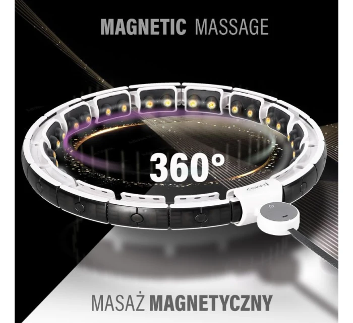 Hula Hop HMS HHM16 s magnetem a závažím bílá + počítadlo Hula Hop HMS HHM16 s magnetem a závažím bílá + počítadlo