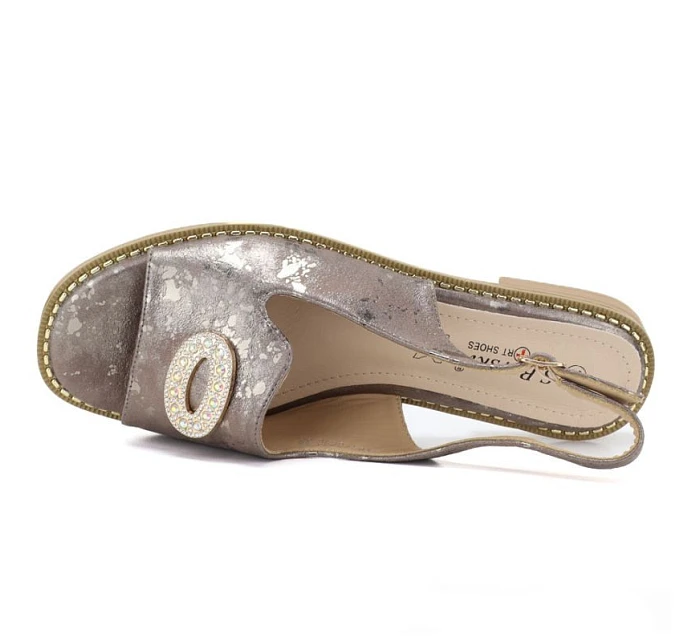 Dámské ploché sandály s cínovou ozdobou S.Barski 61-6040