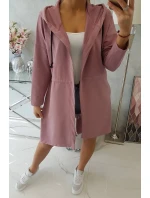 Pláštěnka s delšími zády tmavě růžová