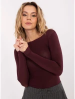 Bluzka IT BZ model 21757360 bordowy - FPrice Bluzka IT BZ model 21757360 bordowy - FPrice