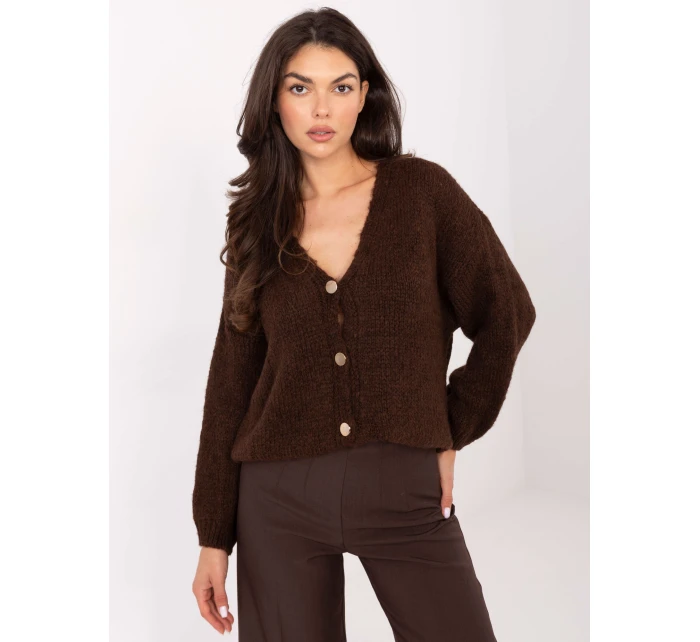 Jumper MI SW 0309.89 tmavě hnědý Jumper MI SW 0309.89 tmavě hnědý