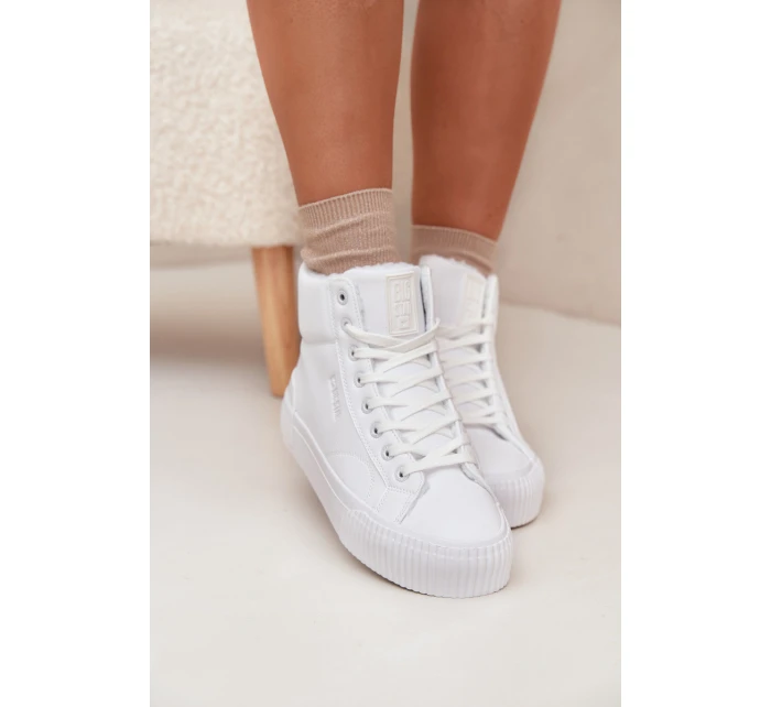 Dámské zateplené tenisky na platformě Big Star – bílé Dámské zateplené tenisky na platformě Big Star – bílé