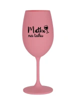 MATKA NA TAHU - růžová sklenice na víno 350 ml MATKA NA TAHU - růžová sklenice na víno 350 ml