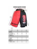 Pánské šortky MMA SM-2000 M 062000 černočervené - Masters