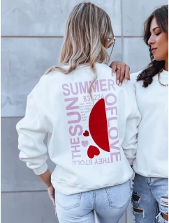 Dámská mikina HEARTBEAT bílá FashionStreet BY1213