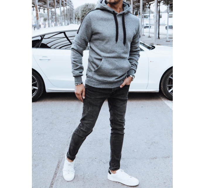Pánská mikina s kapucí tmavě šedá Dstreet model 21979591 - FashionStreet