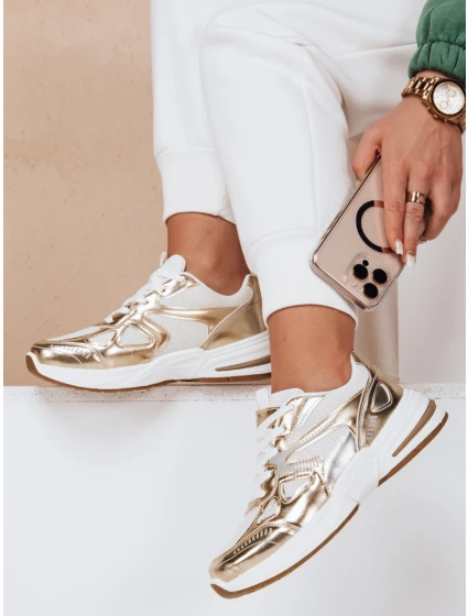 Dámské tenisky s plochou podrážkou ROYALFIT gold FashionStreet ZY0618 Dámské tenisky s plochou podrážkou ROYALFIT gold FashionStreet ZY0618