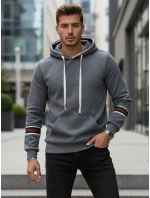 Pánská šedá mikina s kapucí Dstreet model 21994688 - FashionStreet