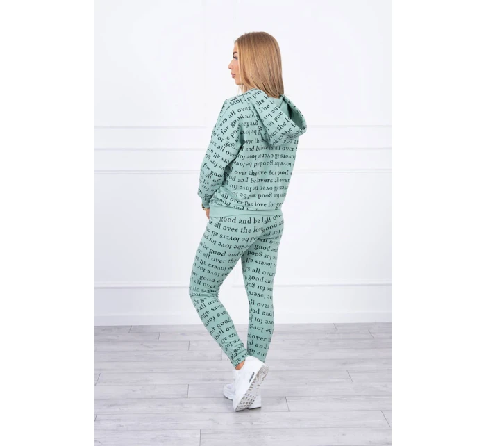 Tištěná sada tmavě mátová Tištěná sada tmavě mátová