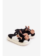 Dětské teplé pantofle s kožešinou Růžove model 21678046 - Boto