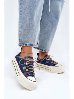 Dámské Tenisky Na Platformě GOE RR2N4103 Tmavě Modré