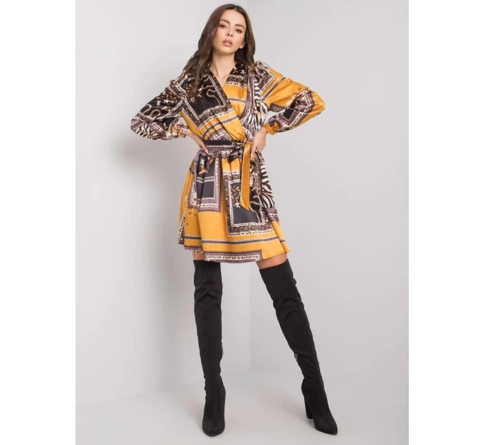 Sukienka LC SK 22K model 20961767 czarno żółty - FPrice