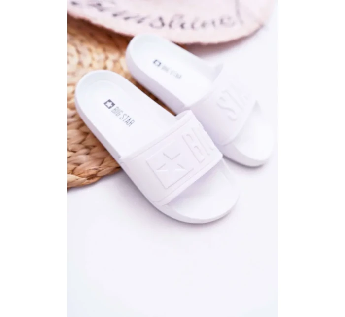 Dětské módní pantofle Big Star - bílé