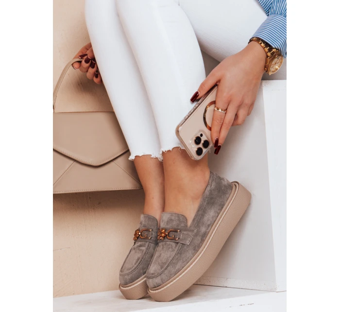 Dámské mokasíny na platformě LOFELIS šedé FashionStreet ZY0689