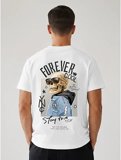 Pánské tričko Forever Cool oversize černé FashionStreet NX4010R