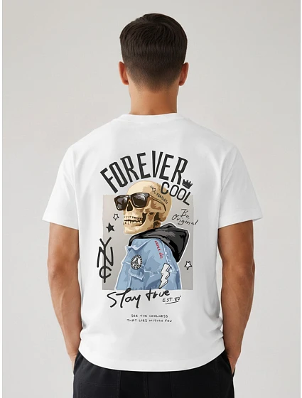 Pánské tričko Forever Cool oversize černé FashionStreet NX4010R