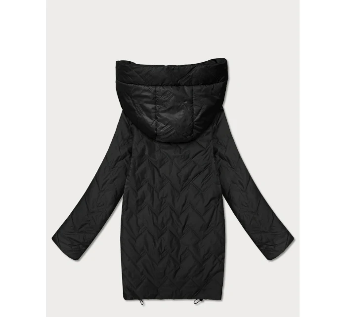 kurtka damska pikowana z kapturem Goodlookin czarna model 22003974 - S'WEST