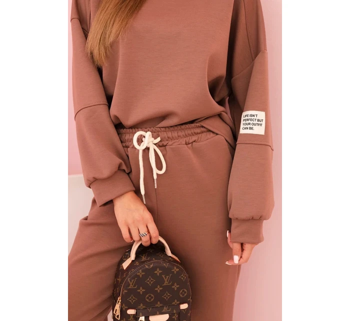 Komplet mikina + kalhoty máslová čokoládová Komplet mikina + kalhoty máslová čokoládová