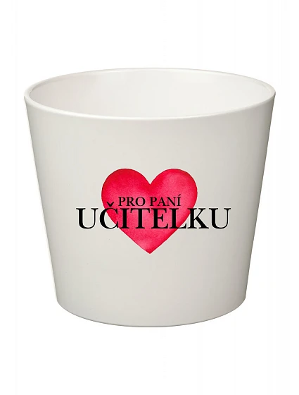 PRO PANÍ UČITELKU (SRDCE) - velký květináč 