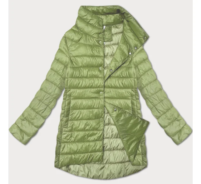 Dámská prošívaná bunda v pistáciové barvě se stojáčkem model 21061157 - MINORITY