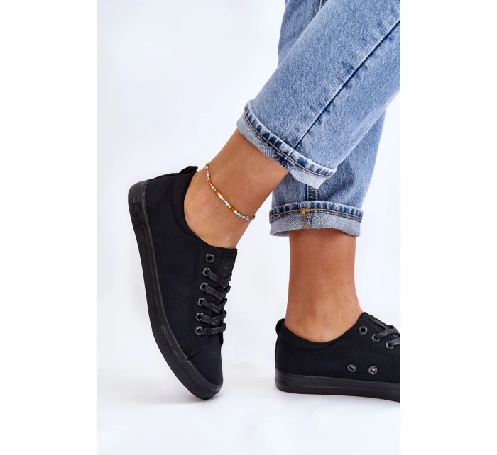 Dámské hladké nízké tenisky Big Star model 21608603 Černá - Big Star Shoes Dámské hladké nízké tenisky Big Star model 21608603 Černá - Big Star Shoes