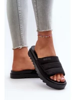 Dámské Žabky Na Platformě Big Star NN274772 Černé Dámské Žabky Na Platformě Big Star NN274772 Černé