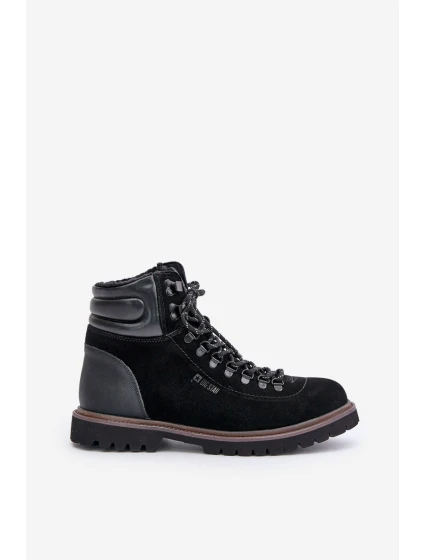 Semišové Zateplené Boty Třpytky Pánské Big Star OO174643 Černé Semišové Zateplené Boty Třpytky Pánské Big Star OO174643 Černé